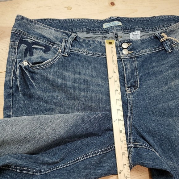Y2K 90s Paris Blues Flare Bell Bottom Jeans Juniors Plus 25/Women's 22/24 NWT - Picture 9 of 12